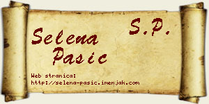 Selena Pašić vizit kartica